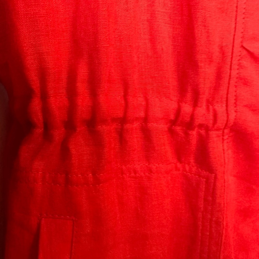 Escada Sport 100% Linen Red Jacket Coat Size EU 42 Large - Picture 11 of 16